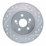 Dynamic Friction 2011-2017 Lexus CT200H Rear Right Drilled & Slotted Silver Brake Rotor by Dynamic Friction Company 631-75029R