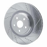 Dynamic Friction 2010-2017 Lexus LS460 Left Front Drilled & Slotted Silver Brake Rotor by Dynamic Friction Company 631-75030D
