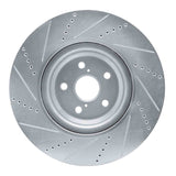 Dynamic Friction 2010-2017 Lexus LS460 Left Front Drilled & Slotted Silver Brake Rotor by Dynamic Friction Company 631-75030D