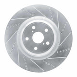 Dynamic Friction 2010-2017 Lexus LS460 Left Front Drilled & Slotted Silver Brake Rotor by Dynamic Friction Company 631-75030D
