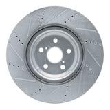 Dynamic Friction 2010-2017 Lexus LS460 Right Front Drilled & Slotted Silver Brake Rotor by Dynamic Friction Company 631-75031D