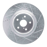 Dynamic Friction 2010-2017 Lexus LS460 Right Front Drilled & Slotted Silver Brake Rotor by Dynamic Friction Company 631-75031D