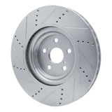 Dynamic Friction 2010-2017 Lexus LS460 Right Front Drilled & Slotted Silver Brake Rotor by Dynamic Friction Company 631-75031D