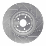 R1 Concepts 13-20 Lexus Rc350 Left Front Drilled & Slotted Silver Brake Rotor by R1 Concepts RNC-631-75034D