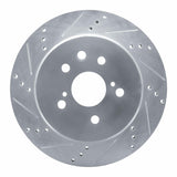 Dynamic Friction 2006-2020 Lexus IS250 Rear Left Drilled & Slotted Silver Brake Rotor by Dynamic Friction Company 631-75036L