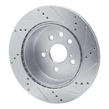 Dynamic Friction 2006-2020 Lexus IS250 Rear Left Drilled & Slotted Silver Brake Rotor by Dynamic Friction Company 631-75036L