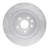 Dynamic Friction 2006-2020 Lexus GS350 Rear Right Drilled & Slotted Silver Brake Rotor by Dynamic Friction Company 631-75036R