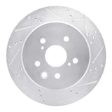 Dynamic Friction 2006-2020 Lexus GS350 Rear Right Drilled & Slotted Silver Brake Rotor by Dynamic Friction Company 631-75036R