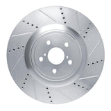 Dynamic Friction 2015-2022 Lexus RC F Right Front Drilled & Slotted Silver Brake Rotor by Dynamic Friction Company 631-75037D