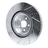 Dynamic Friction 2015-2022 Lexus RC F Right Front Drilled & Slotted Silver Brake Rotor by Dynamic Friction Company 631-75037D