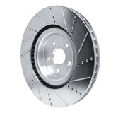 Dynamic Friction 2015-2022 Lexus GS F Left Front Drilled & Slotted Silver Brake Rotor by Dynamic Friction Company 631-75038D