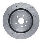 Dynamic Friction 2015-2022 Lexus RC F Right Rear Drilled & Slotted Silver Brake Rotor by Dynamic Friction Company 631-75039D