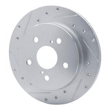 Dynamic Friction 2015-2025 Lexus ES350 Rear Left Drilled & Slotted Silver Brake Rotor by Dynamic Friction Company 631-75041L
