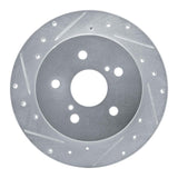 Dynamic Friction 2015-2025 Lexus ES350 Rear Left Drilled & Slotted Silver Brake Rotor by Dynamic Friction Company 631-75041L