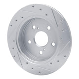 Dynamic Friction 2015-2025 Lexus ES350 Rear Left Drilled & Slotted Silver Brake Rotor by Dynamic Friction Company 631-75041L