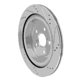 Dynamic Friction 2016-2022 Lexus RX350L Rear Left Drilled & Slotted Silver Brake Rotor by Dynamic Friction Company 631-75042L