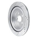 Dynamic Friction 2016-2022 Lexus RX450h Rear Right Drilled & Slotted Silver Brake Rotor by Dynamic Friction Company 631-75042R