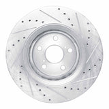 R1 Concepts 16-24 Toyota Camry Exc Hybrid Front Left Drilled & Slotted Silver Brake Rotor by R1 Concepts RNC-631-75043L