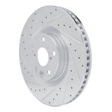 Dynamic Friction 2011-2025 Lexus GS300 Left Front Drilled & Slotted Silver Brake Rotor by Dynamic Friction Company 631-75054D