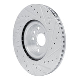 Dynamic Friction 2011-2025 Lexus GS300 Left Front Drilled & Slotted Silver Brake Rotor by Dynamic Friction Company 631-75054D