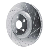 Dynamic Friction 2011-2025 Lexus IS300 Right Front Drilled & Slotted Silver Brake Rotor by Dynamic Friction Company 631-75055D