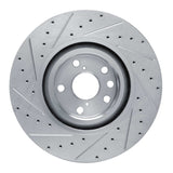 Dynamic Friction 2011-2025 Lexus IS300 Right Front Drilled & Slotted Silver Brake Rotor by Dynamic Friction Company 631-75055D