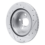 Dynamic Friction 2021-2025 Lexus IS300 Rear Left Drilled & Slotted Silver Brake Rotor by Dynamic Friction Company 631-75056L