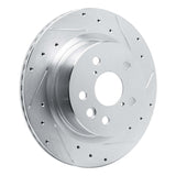 Dynamic Friction 2021-2025 Lexus RC300 Rear Right Drilled & Slotted Silver Brake Rotor by Dynamic Friction Company 631-75056R