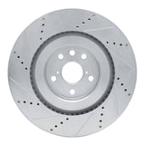 Dynamic Friction 2013-2025 Lexus RC350 Right Front Drilled & Slotted Silver Brake Rotor by Dynamic Friction Company 631-75057D