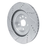 Dynamic Friction 2013-2025 Lexus RC350 Right Front Drilled & Slotted Silver Brake Rotor by Dynamic Friction Company 631-75057D