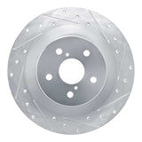 Dynamic Friction 2021-2022 Lexus RC300 Rear Right Drilled & Slotted Silver Brake Rotor by Dynamic Friction Company 631-75059R