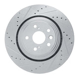 Dynamic Friction 2020-2025 Lexus RX350 Front Left Drilled & Slotted Silver Brake Rotor by Dynamic Friction Company 631-75066L
