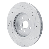 Dynamic Friction 2020-2025 Lexus RX350 Front Left Drilled & Slotted Silver Brake Rotor by Dynamic Friction Company 631-75066L