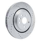 Dynamic Friction 2020-2025 Lexus RX350 Front Right Drilled & Slotted Silver Brake Rotor by Dynamic Friction Company 631-75066R