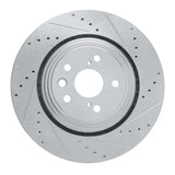 Dynamic Friction 2020-2025 Lexus RX350 Front Right Drilled & Slotted Silver Brake Rotor by Dynamic Friction Company 631-75066R