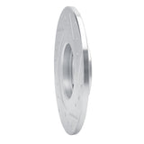 R1 Concepts 1981-1984 Toyota Starlet Front Left Drilled & Slotted Silver Brake Rotor