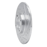 R1 Concepts 1981-1984 Toyota Starlet Front Right Drilled & Slotted Silver Brake Rotor