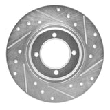 R1 Concepts 1981-1984 Toyota Starlet Front Right Drilled & Slotted Silver Brake Rotor