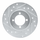 R1 Concepts 1980-1983 Toyota Corolla (US/Canada) Front Left Drilled & Slotted Silver Brake Rotor by R1 Concepts 631-76006L