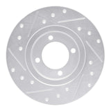 R1 Concepts 1980-1983 Toyota Corolla (US/Canada) Front Right Drilled & Slotted Silver Brake Rotor by R1 Concepts 631-76006R
