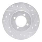 R1 Concepts 1980-1983 Toyota Corolla (US/Canada) Front Right Drilled & Slotted Silver Brake Rotor by R1 Concepts 631-76006R