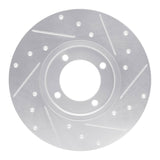 R1 Concepts 1976-1981 Toyota Celica Front Left Drilled & Slotted Silver Brake Rotor by R1 Concepts 631-76007L