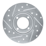 R1 Concepts 1976-1981 Toyota Celica Front Right Drilled & Slotted Silver Brake Rotor by R1 Concepts 631-76007R