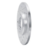 R1 Concepts 1979-1981 Toyota Celica Front Left Drilled & Slotted Silver Brake Rotor