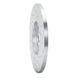 R1 Concepts 1979-1981 Toyota Celica Front Left Drilled & Slotted Silver Brake Rotor