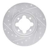 R1 Concepts 1982-1985 Toyota Celica Front Right Drilled & Slotted Silver Brake Rotor by R1 Concepts 631-76013R