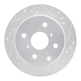 R1 Concepts 1982-1985 Toyota Celica Rear Right Drilled & Slotted Silver Brake Rotor by R1 Concepts 631-76014R