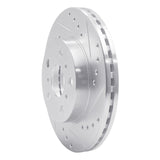 R1 Concepts 1983-1986 Toyota Camry Front Right Drilled & Slotted Silver Brake Rotor