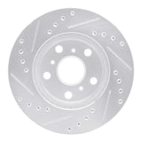 R1 Concepts 1983-1986 Toyota Camry Front Right Drilled & Slotted Silver Brake Rotor