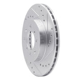 R1 Concepts 1983-1984 Toyota Cressida Front Right Drilled & Slotted Silver Brake Rotor